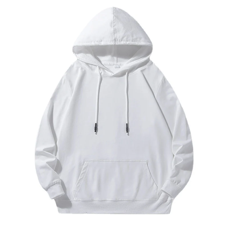 Unisex Locker geschnittener Kapuzenpullover aus Baumwollmix mit Kängurutasche und Kordelzug Nord Taschen