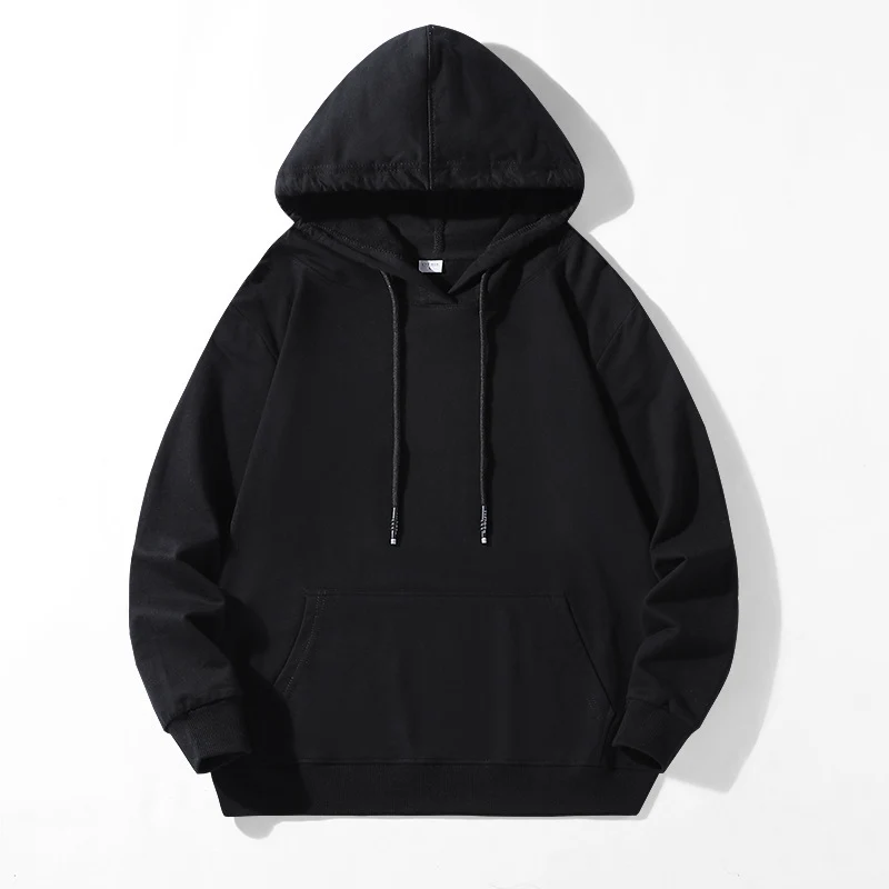 Unisex Locker geschnittener Kapuzenpullover aus Baumwollmix mit Kängurutasche und Kordelzug Nord Taschen