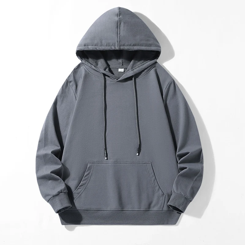 Unisex Locker geschnittener Kapuzenpullover aus Baumwollmix mit Kängurutasche und Kordelzug Nord Taschen
