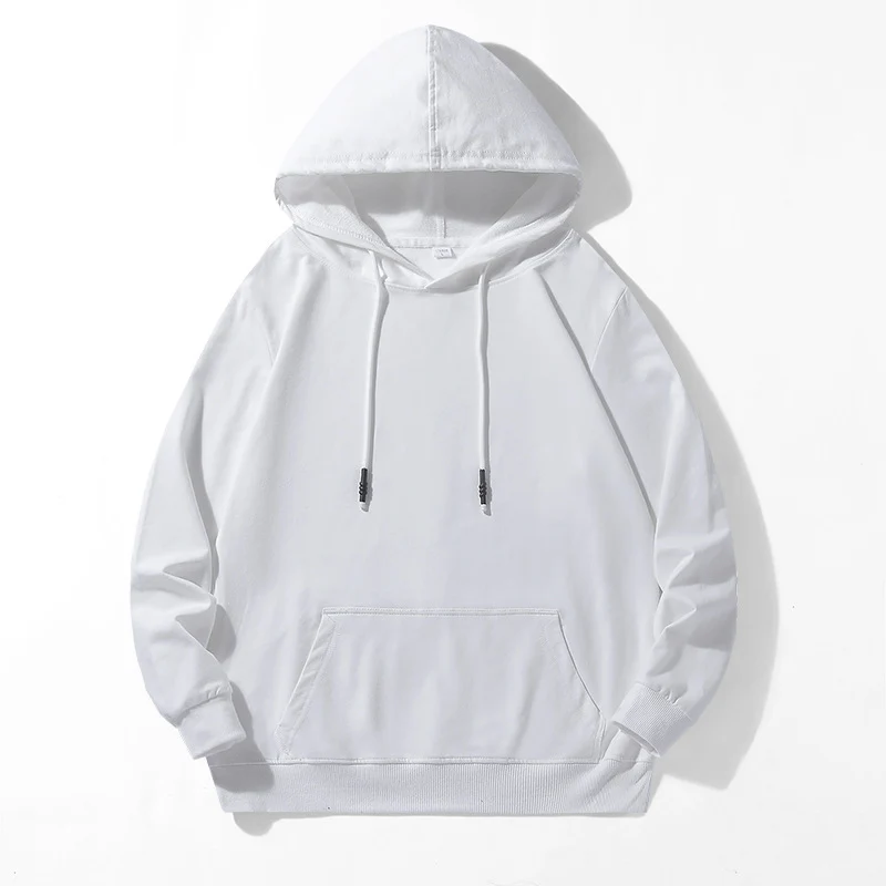 Unisex Locker geschnittener Kapuzenpullover aus Baumwollmix mit Kängurutasche und Kordelzug Nord Taschen
