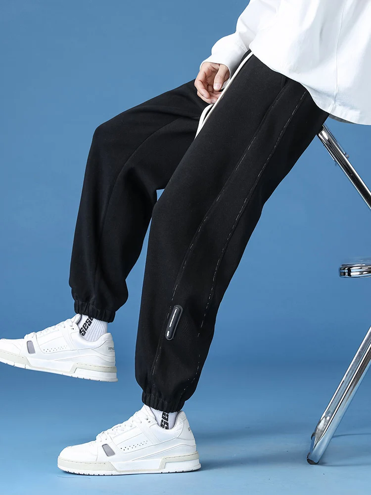 Unisex lässige Freizeit-Jogginghose aus Baumwollmix mit elastischem Bund und Saumbündchen Nord Taschen