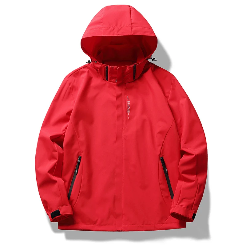 Herren zweilagige Softshell-Regenjacke mit abnehmbarem Fleece‑Innenlayer und verstellbarer Kapuze Nord Taschen