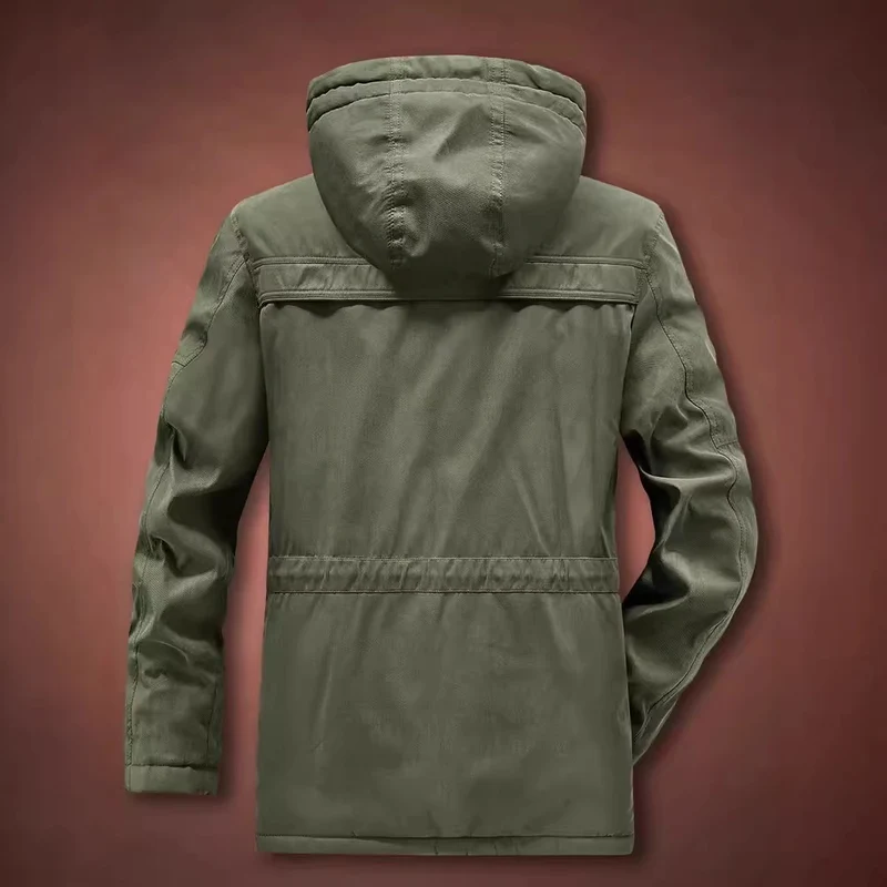 Herren Winterparka mit Teddyfell-Innenfutter und Kapuze Nord Taschen