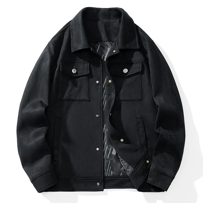 Herren Wildlederoptik Truckerjacke mit gesteppter Innenfütterung und Pattentaschen Nord Taschen