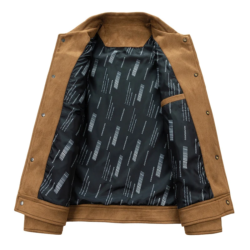 Herren Wildlederoptik Truckerjacke mit gesteppter Innenfütterung und Pattentaschen Nord Taschen