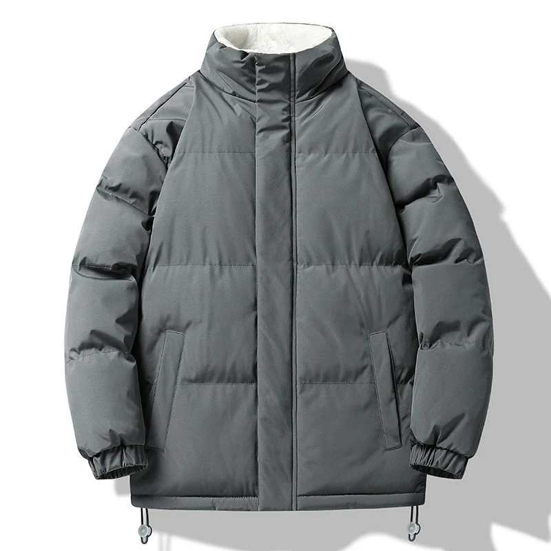 Herren weit geschnittene wattierte Steppjacke mit hochschließendem Kragen und Sherpa-Innenkragen Nord Taschen