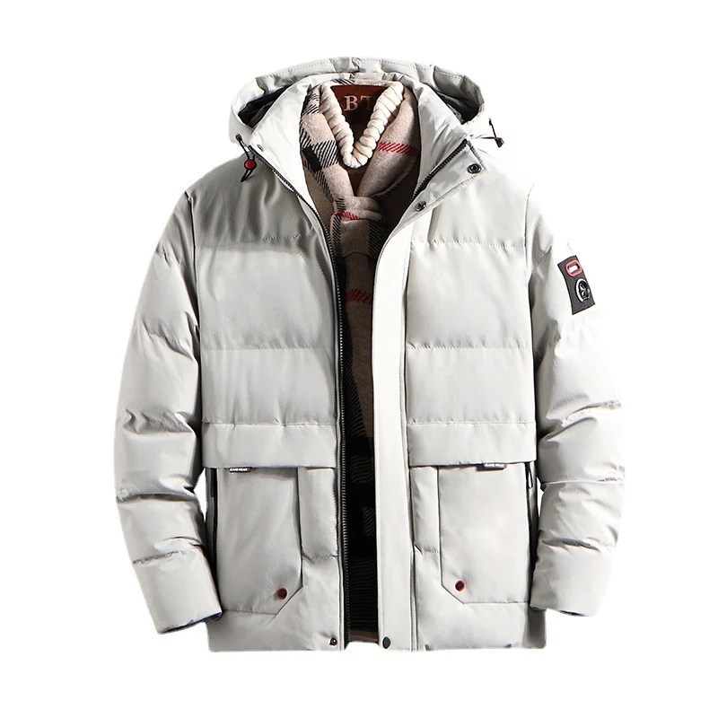 Herren wattierter Parka mit Kapuze und großen Fronttaschen Nord Taschen