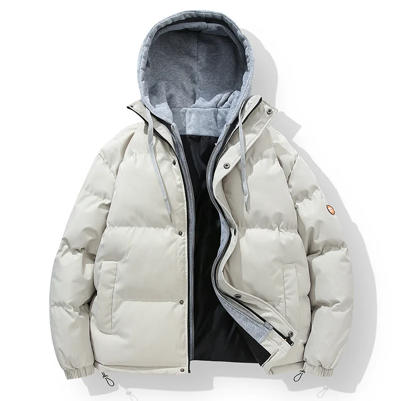 Herren wattierte Steppjacke mit integriertem Kapuzenlayer und verstellbarem Saum Nord Taschen