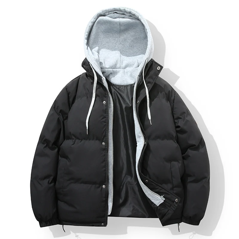 Herren wattierte Steppjacke mit integriertem Kapuzenlayer und verstellbarem Saum Nord Taschen