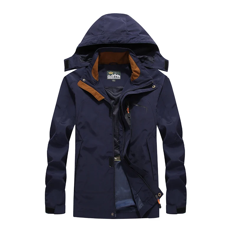 Herren wasserdichte Softshell-Outdoorjacke mit Kapuze, atmungsaktivem Mesh-Futter und verdeckten Reißverschlusselementen Nord Taschen