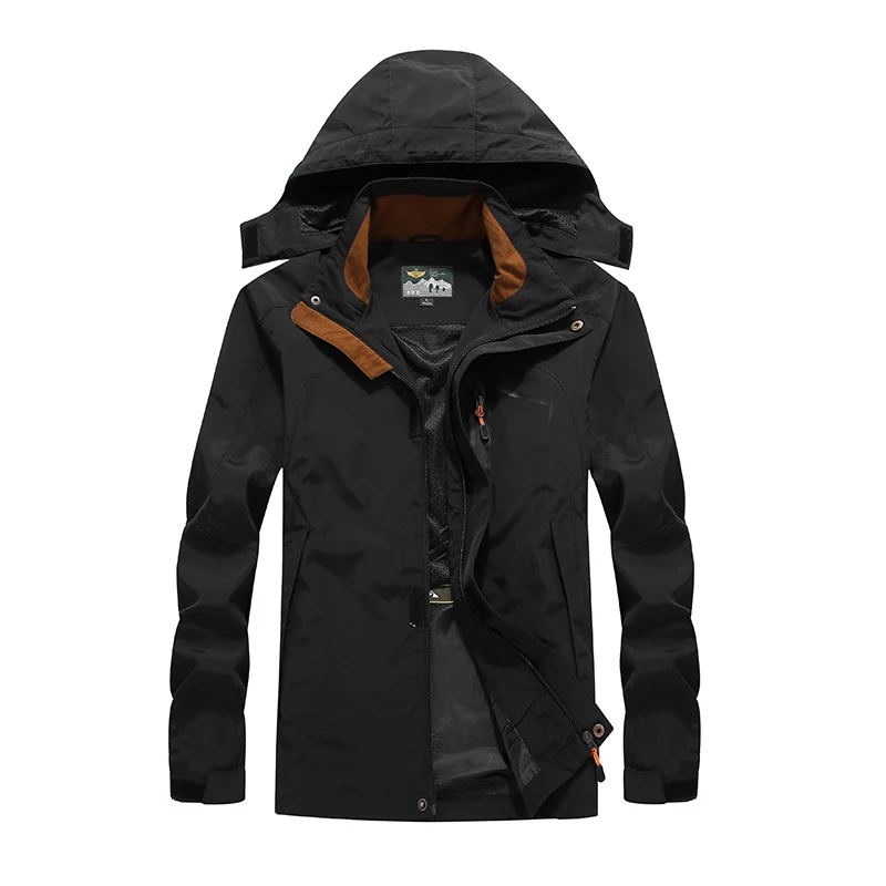 Herren wasserdichte Softshell-Outdoorjacke mit Kapuze, atmungsaktivem Mesh-Futter und verdeckten Reißverschlusselementen Nord Taschen