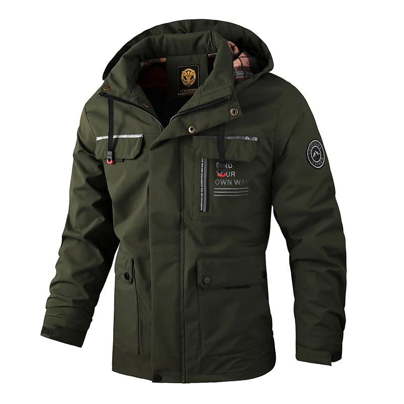 Herren wasserabweisender Fieldparka mit Kapuze, isolierender Fütterung und multifunktionalen Taschen Nord Taschen