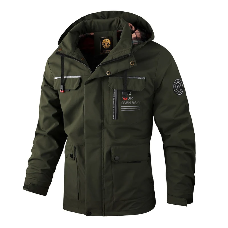 Herren wasserabweisender Fieldparka mit Kapuze, isolierender Fütterung und multifunktionalen Taschen Nord Taschen