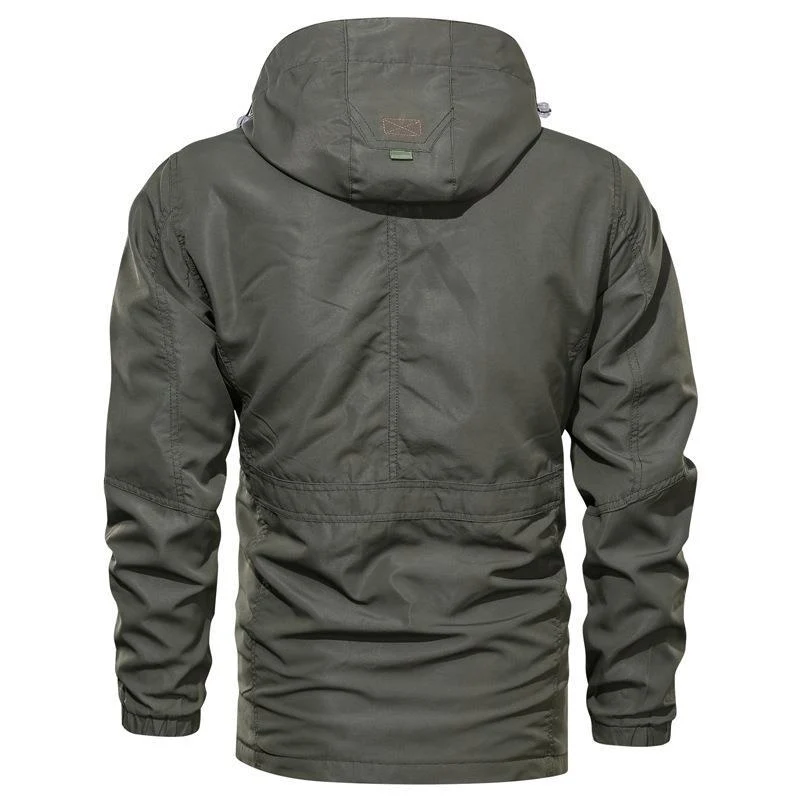 Herren wasserabweisender Fieldparka im Utility‑Style mit Kapuze und verstellbarer Taillenpassform Nord Taschen