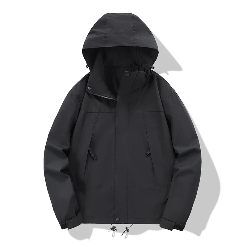 Herren wasserabweisende Softshell‑Jacke mit Kapuze, verstellbarem Saum und Multifunktionstaschen Nord Taschen