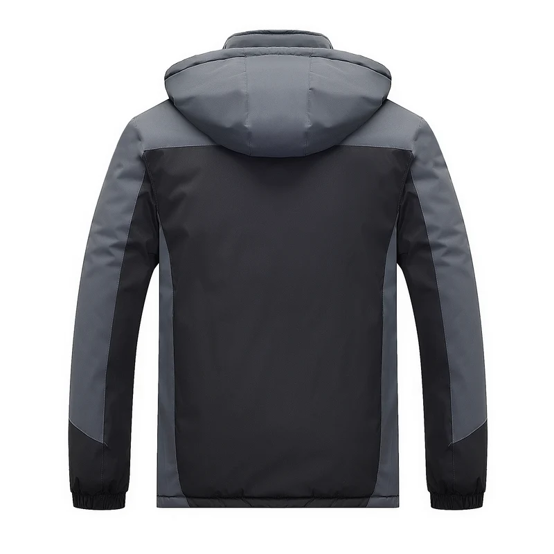 Herren wasserabweisende Outdoorjacke mit Teddyfleece-Innenlage, verstellbarer Kapuze und Multifunktions-Taschen Nord Taschen