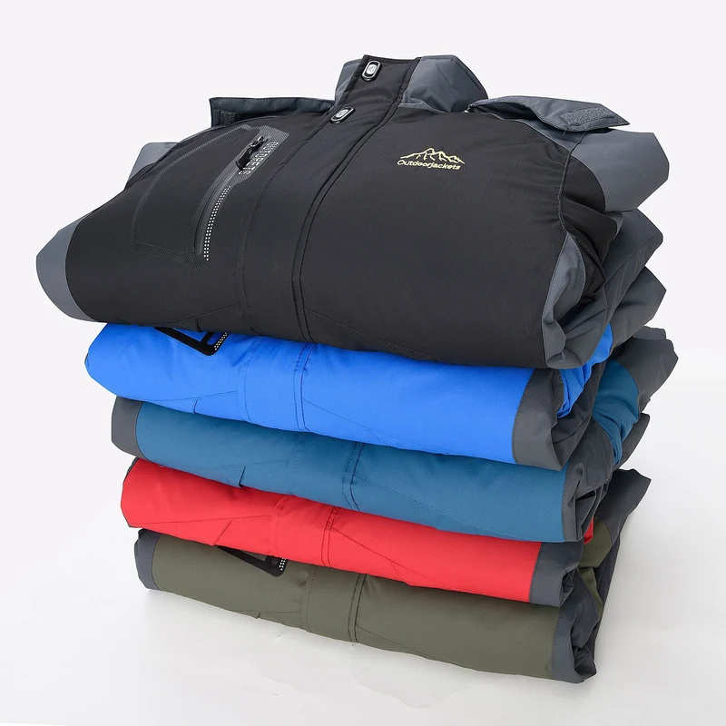 Herren wasserabweisende Outdoorjacke mit Teddyfleece-Innenlage, verstellbarer Kapuze und Multifunktions-Taschen Nord Taschen