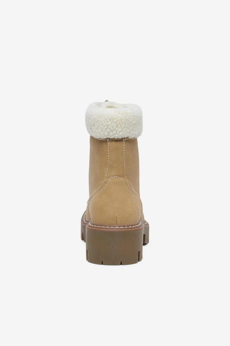 Only Shoes - Onlbetty-11 Warm Lace Up - 4844435 New Wheat