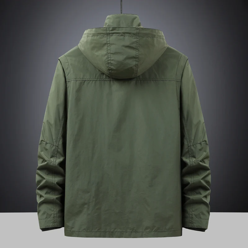 Herren Utility-Parka mit Multifach-Taschen, Kapuze und D-Ring Nord Taschen