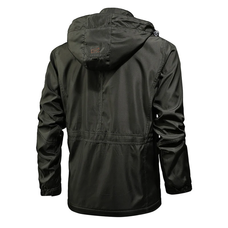 Herren Utility-Parka mit Kapuze, multifunktionalen Taschen und Taillen-Kordelzug Nord Taschen