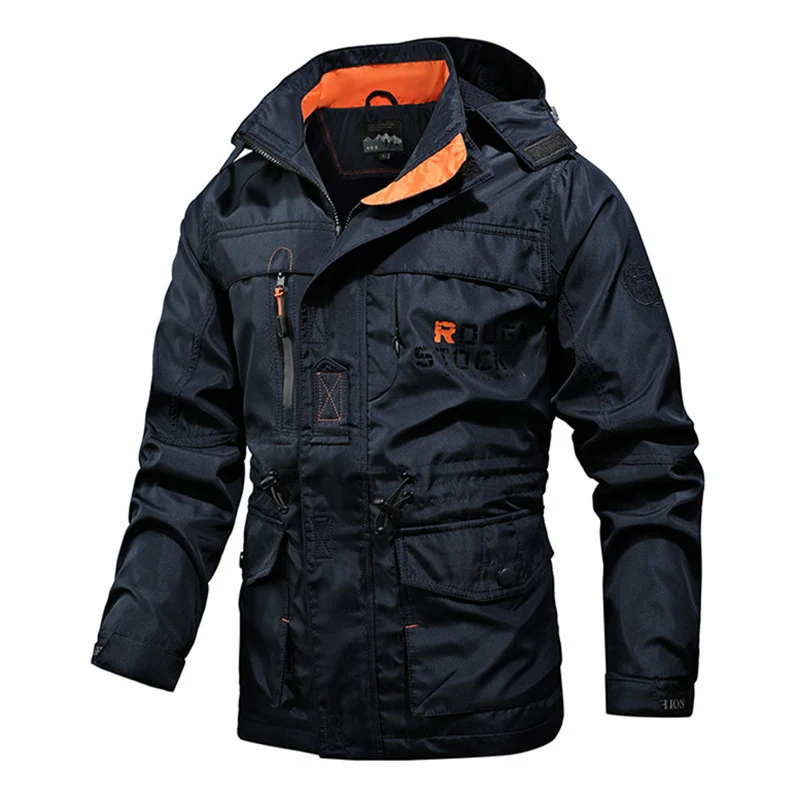 Herren Utility-Parka mit Kapuze, multifunktionalen Taschen und Taillen-Kordelzug Nord Taschen
