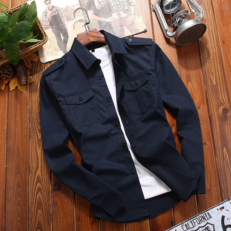 Herren Utility-Overshirt mit Schulterklappen und Brustpattentaschen Nord Taschen
