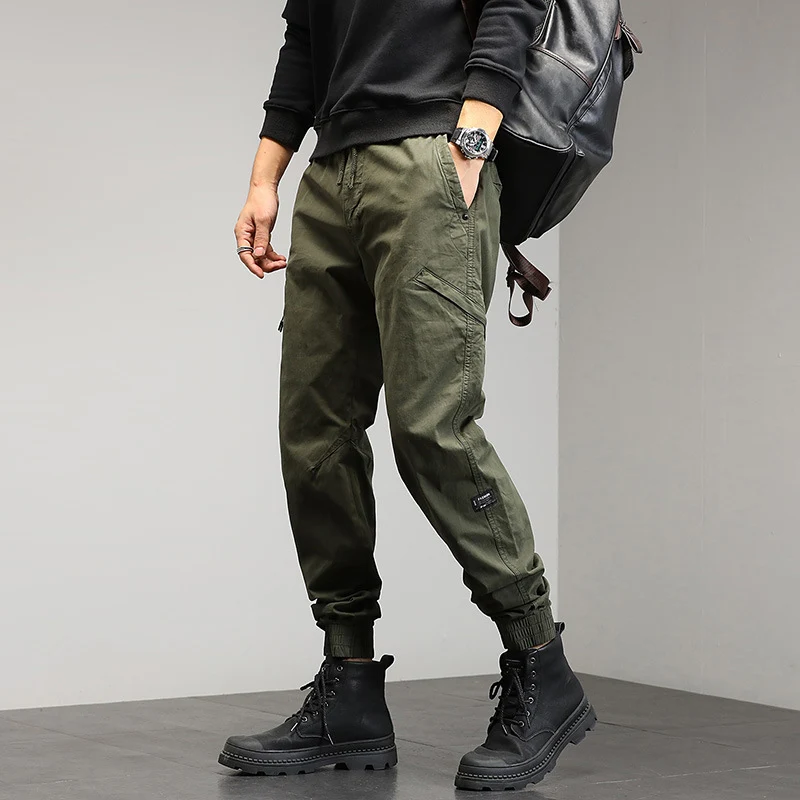 Herren Utility-Cargohose im Joggerstil mit Gummibündchen und Multifunktions‑Taschen Nord Taschen