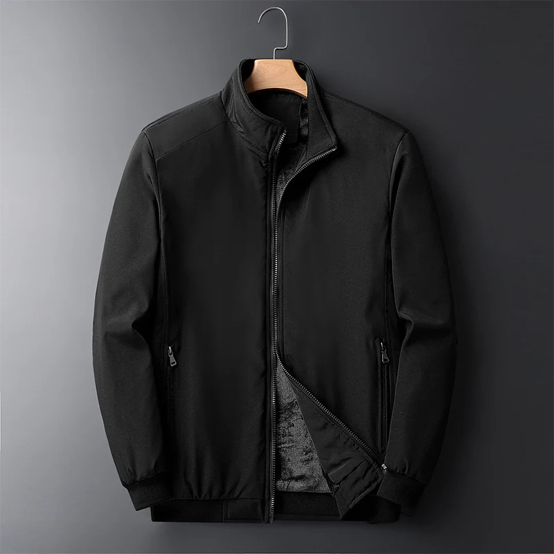 Herren urbaner Thermo-Zipblouson mit Teddyfleece-Innenfutter, Stehkragen und Reißverschlusstaschen Nord Taschen