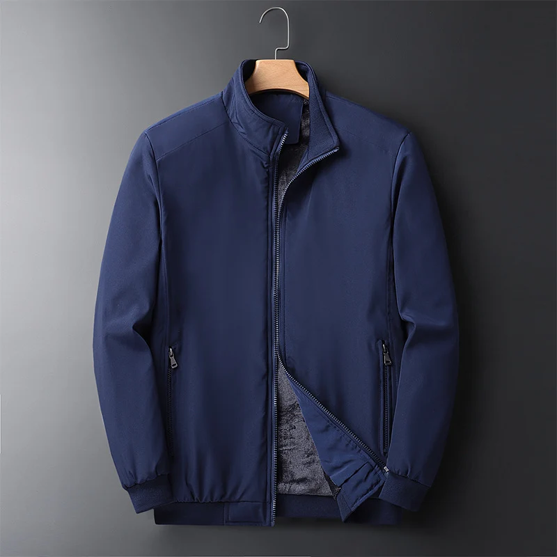 Herren urbaner Thermo-Zipblouson mit Teddyfleece-Innenfutter, Stehkragen und Reißverschlusstaschen Nord Taschen