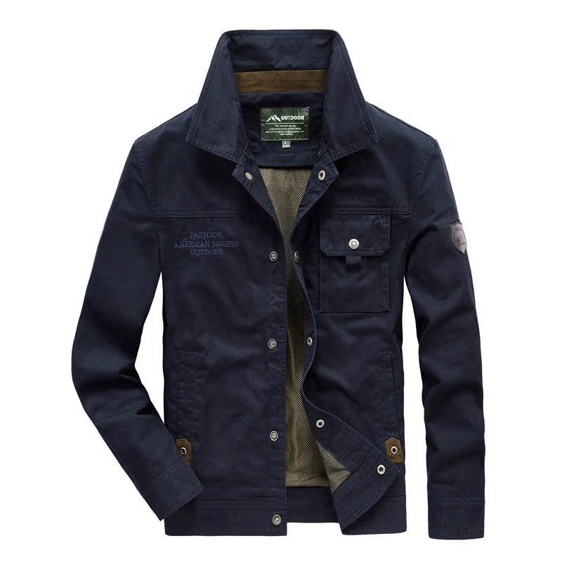 Herren Urbaner Canvas-Utility-Blouson mit Stehkragen, Mesh‑Fütterung und Brustpattentasche Nord Taschen