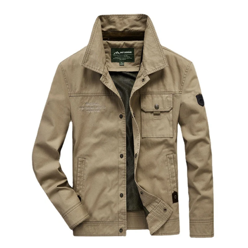 Herren Urbaner Canvas-Utility-Blouson mit Stehkragen, Mesh‑Fütterung und Brustpattentasche Nord Taschen
