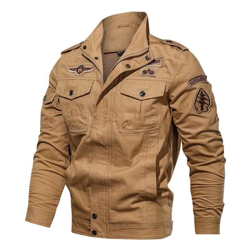Herren Urbaner Canvas-Combat-Blouson mit verdeckter Zip-Leiste, Pattentaschen und Schulterepauletten Nord Taschen