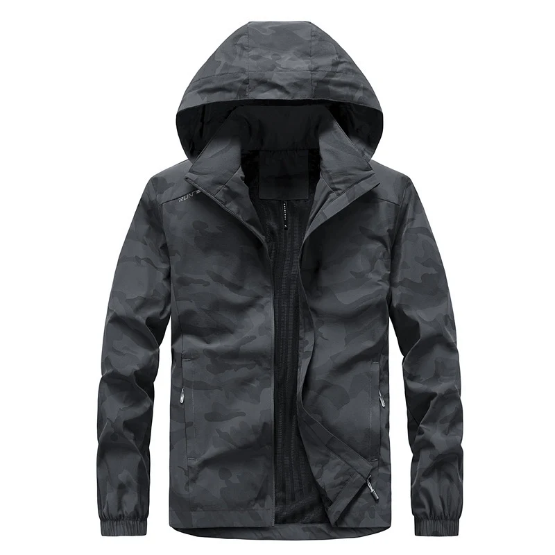 Herren Ultraleichter Softshell-Hoodie mit Tarnmuster, wasserabweisend und atmungsaktivem Meshfutter Nord Taschen