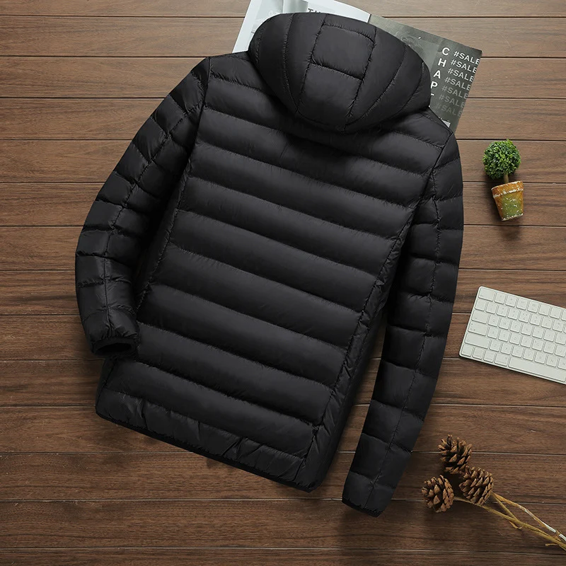 Herren ultraleichter gesteppter Parka mit Kapuze und thermoregulierender Isolierung Nord Taschen