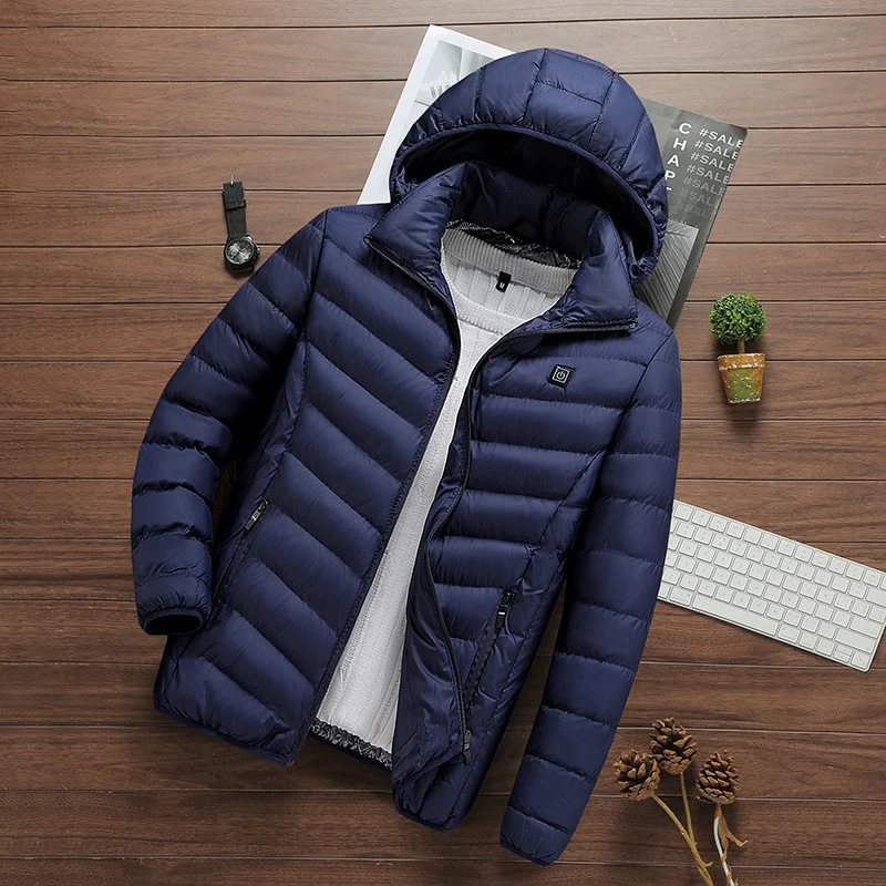 Herren ultraleichter gesteppter Parka mit Kapuze und thermoregulierender Isolierung Nord Taschen
