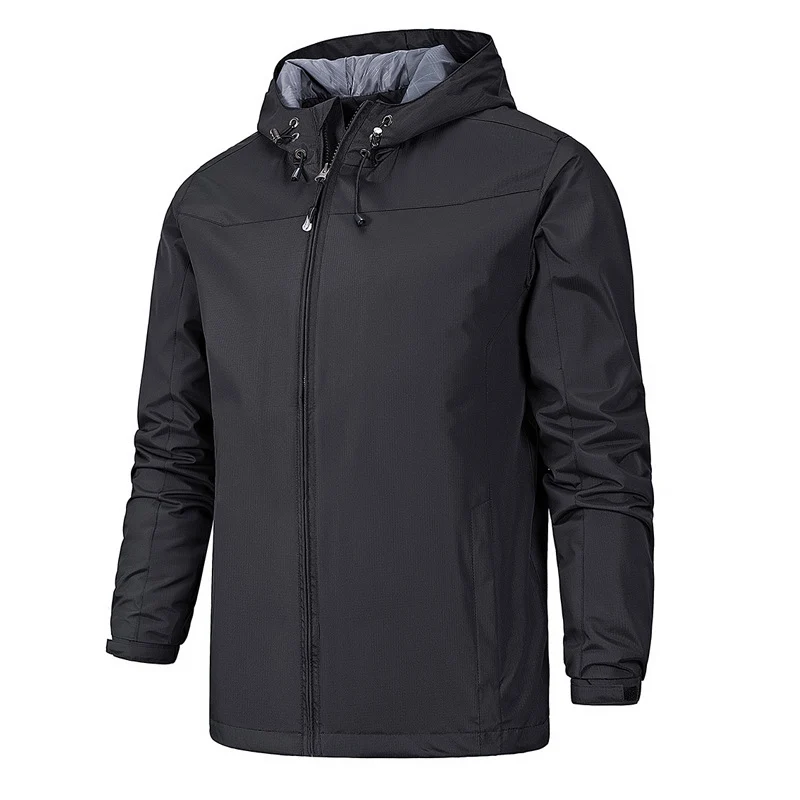 Herren Ultraleichte packbare Regenjacke mit Kapuze und verdecktem Reißverschluss Nord Taschen