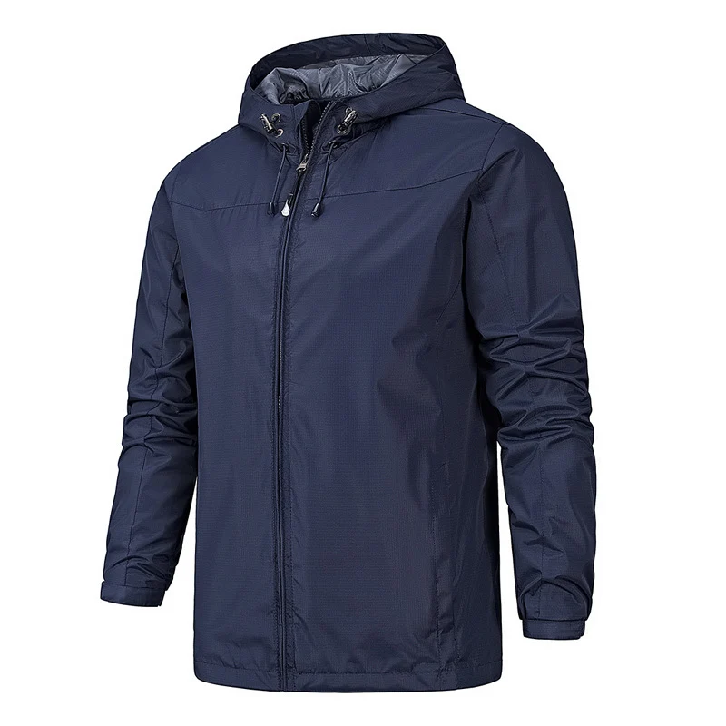 Herren Ultraleichte packbare Regenjacke mit Kapuze und verdecktem Reißverschluss Nord Taschen