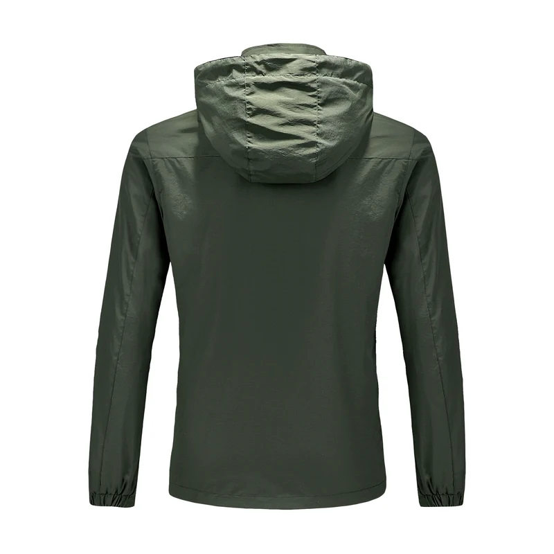 Herren Ultraleichte packbare Outdoorjacke mit hohem Kragen, Kapuze und atmungsaktivem Meshfutter Nord Taschen
