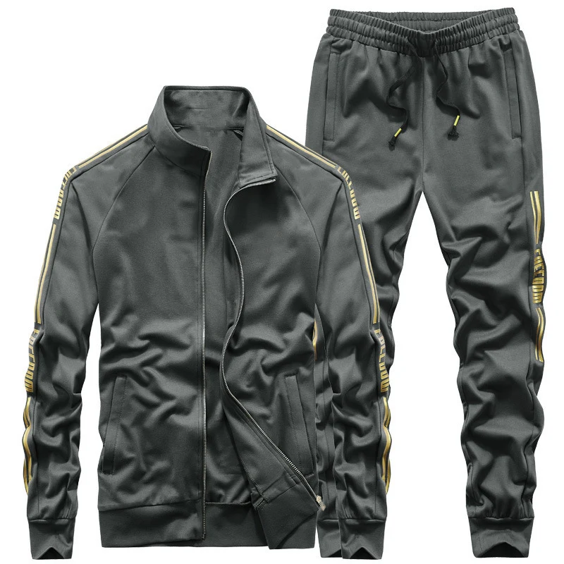 Herren Trainingsanzug‑Set mit Stehkragen und Slim‑Fit Jogginghose Nord Taschen