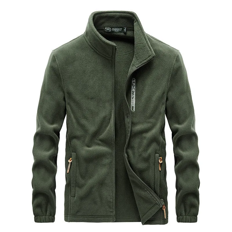 Herren thermoregulierende Fleece‑Blousonjacke mit Sherpa‑Innenfutter und Stehkragen Nord Taschen