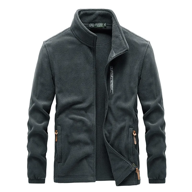 Herren thermoregulierende Fleece‑Blousonjacke mit Sherpa‑Innenfutter und Stehkragen Nord Taschen