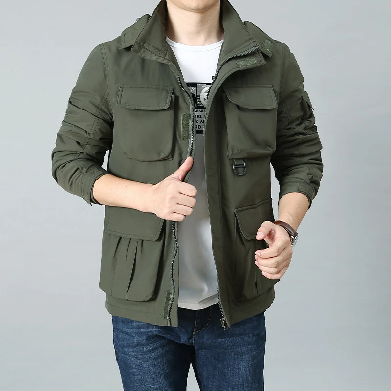 Herren Thermo-Parka mit Teddyfleece-Innenfutter, Kapuze und Multifunktionstaschen Nord Taschen