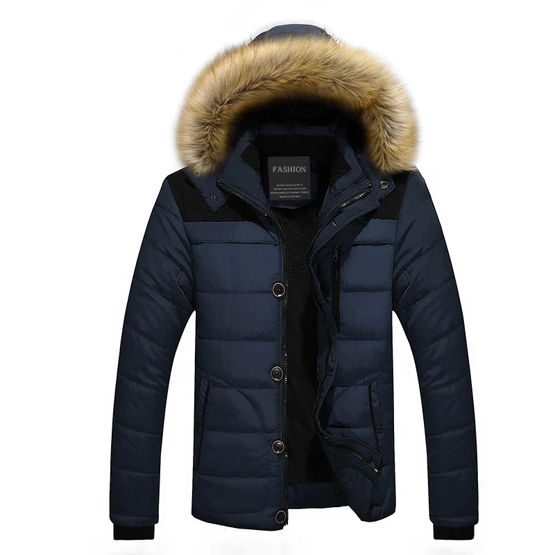 Herren Thermo-Parka im Urban-Outdoorstil mit abnehmbarer Kunstfellkapuze und Mikrofleece-Innenfutter Nord Taschen