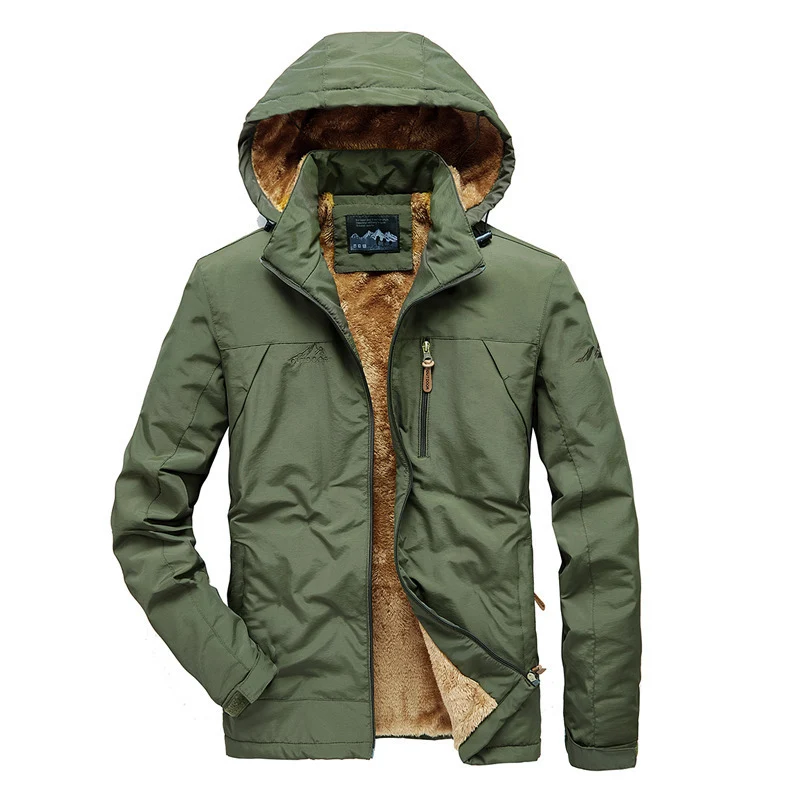 Herren Thermo-Hybrid Kapuzenblouson mit durchgehendem Teddyfleece-Innenfutter und wasserabweisender Außenhülle Nord Taschen