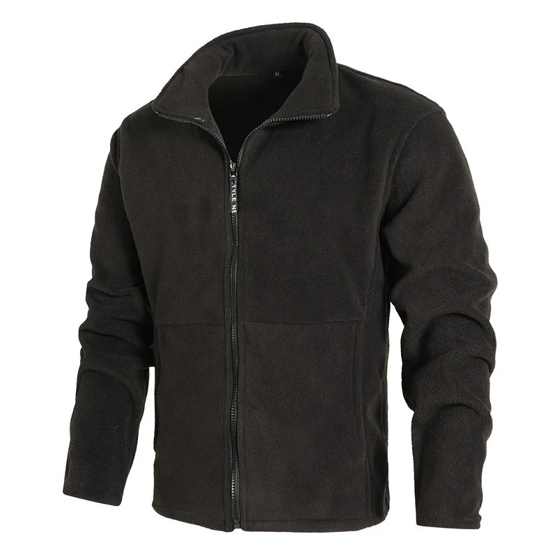 Herren Thermo-Fleecejacke mit hohem Stehkragen, durchgehendem Reißverschluss und technischer Microfleece-Qualität Nord Taschen