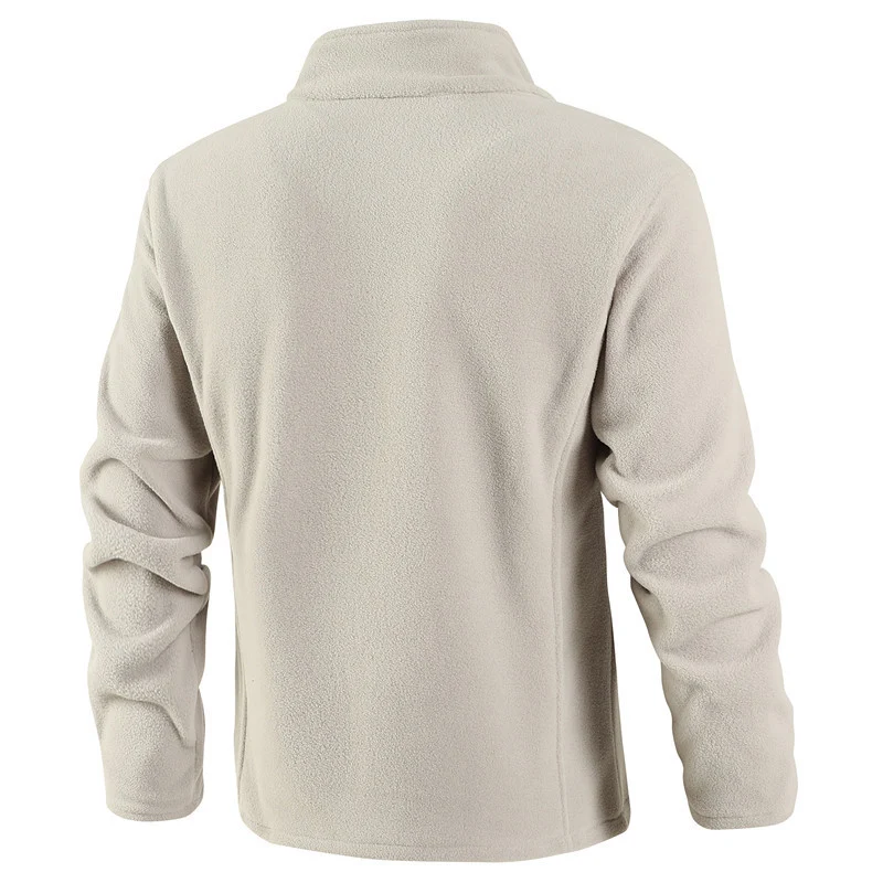 Herren Thermo-Fleecejacke mit hohem Stehkragen, durchgehendem Reißverschluss und technischer Microfleece-Qualität Nord Taschen