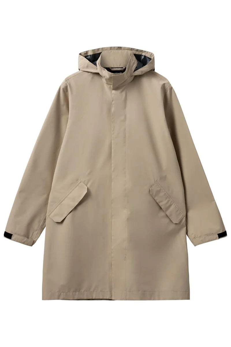 H2O - Rømø Lw Rain Long Jacket - 1034 Warm Grey