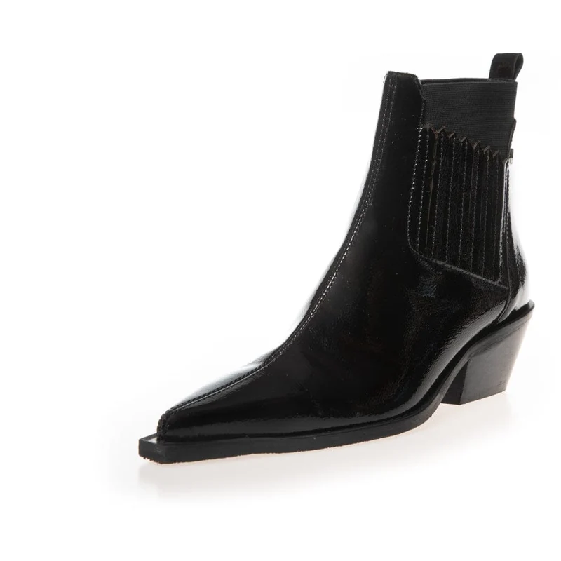 Copenhagen Shoes - The Walking Boot Patent - 0011 Black Patent