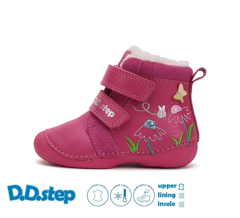 D.D.step Mädchen Winterstiefel Rosa-Rot W015-52997A