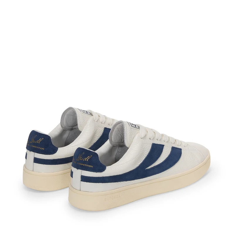 4833 LENDL - Sneakers - Low Cut - Unisex - White Avorio-Navy-Off Yellow